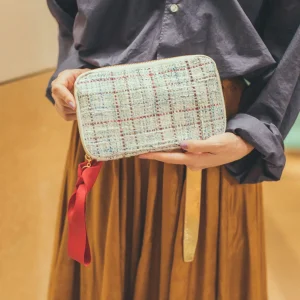 Iwate Home Spun Lamé Tweed Drawer Pouch Áne